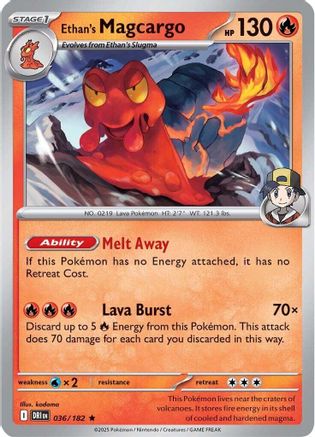 Ethan's Magcargo (036/182) [Scarlet & Violet: Destined Rivals] Reverse Holofoil