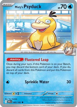 Misty's Psyduck (045/182) [Scarlet & Violet: Destined Rivals] Reverse Holofoil
