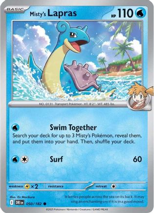 Misty's Lapras (050/182) [Scarlet & Violet: Destined Rivals] Reverse Holofoil