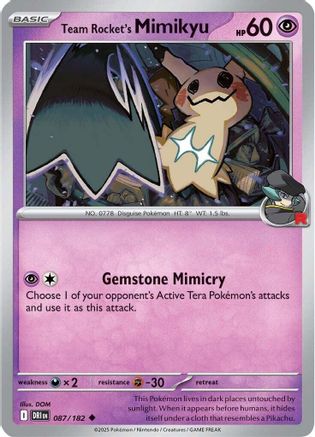 Team Rocket's Mimikyu (087/182) [Scarlet & Violet: Destined Rivals] Reverse Holofoil