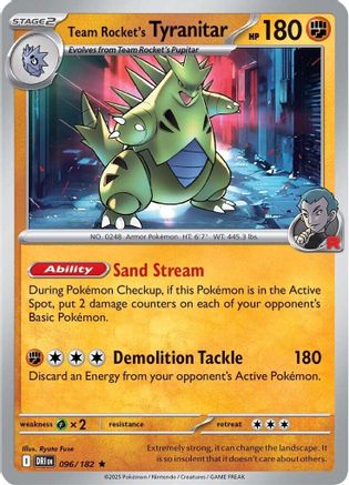Team Rocket's Tyranitar (096/182) [Scarlet & Violet: Destined Rivals] Reverse Holofoil