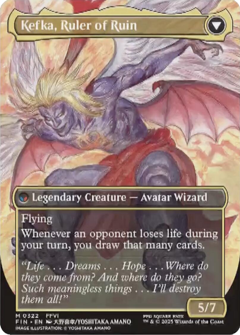 Kefka, Court Mage // Kefka, Ruler of Ruin (Borderless) (0322) [FINAL FANTASY] Foil