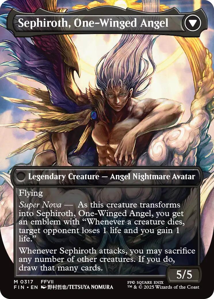 Sephiroth, Fabled SOLDIER // Sephiroth, One-Winged Angel (Borderless) (0317) [FINAL FANTASY] Foil