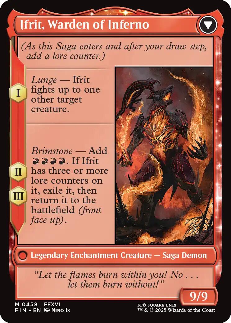 Clive, Ifrit's Dominant // Ifrit, Warden of Inferno (Extended Art) [FINAL FANTASY] Foil