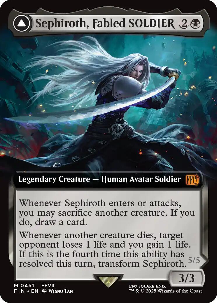 Sephiroth, Fabled SOLDIER // Sephiroth, One-Winged Angel (Extended Art) [FINAL FANTASY] Foil