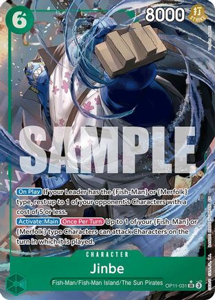 Jinbe (031) (Alternate Art) (OP11-031) - [A Fist of Divine Speed] Foil