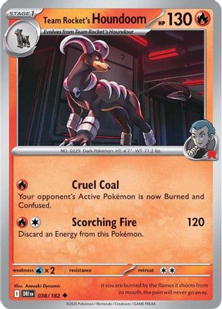 Team Rocket's Houndoom (038/182) [Scarlet & Violet: Destined Rivals] Reverse Holofoil