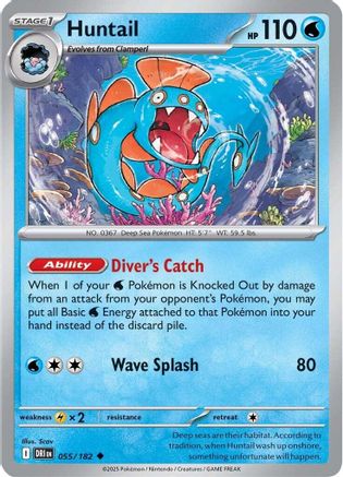 Huntail (055/182) [Scarlet & Violet: Destined Rivals] Reverse Holofoil