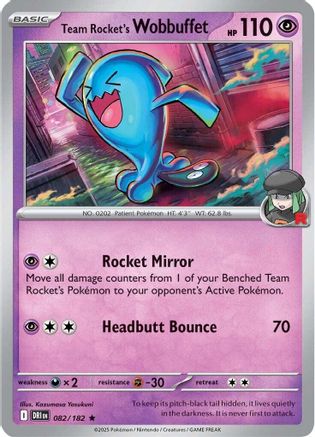 Team Rocket's Wobbuffet (082/182) [Scarlet & Violet: Destined Rivals] Reverse Holofoil