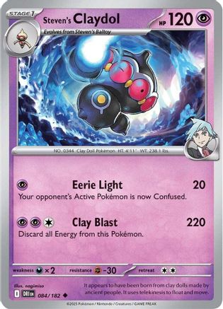 Steven's Claydol (084/182) [Scarlet & Violet: Destined Rivals] Reverse Holofoil