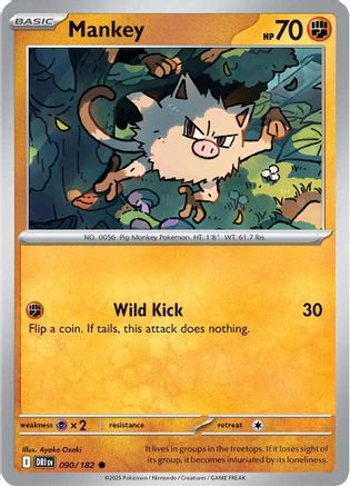 Mankey (090/182) [Scarlet & Violet: Destined Rivals] Reverse Holofoil