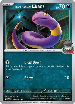Team Rocket's Ekans (112/182) [Scarlet & Violet: Destined Rivals] Reverse Holofoil