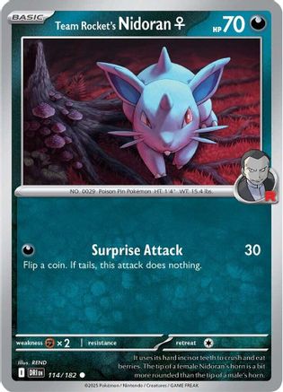 Team Rocket's Nidoran (114/182) [Scarlet & Violet: Destined Rivals] Reverse Holofoil