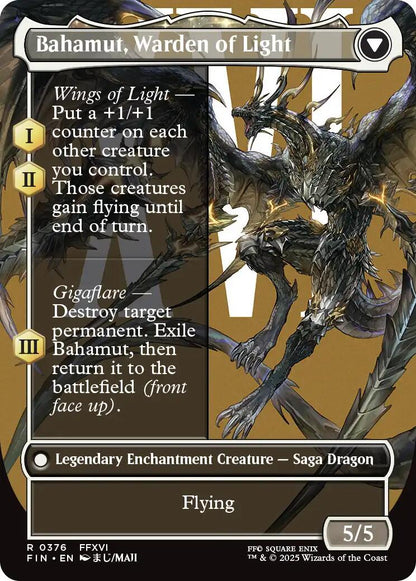 Dion, Bahamut's Dominant // Bahamut, Warden of Light (Borderless) [FINAL FANTASY] Foil