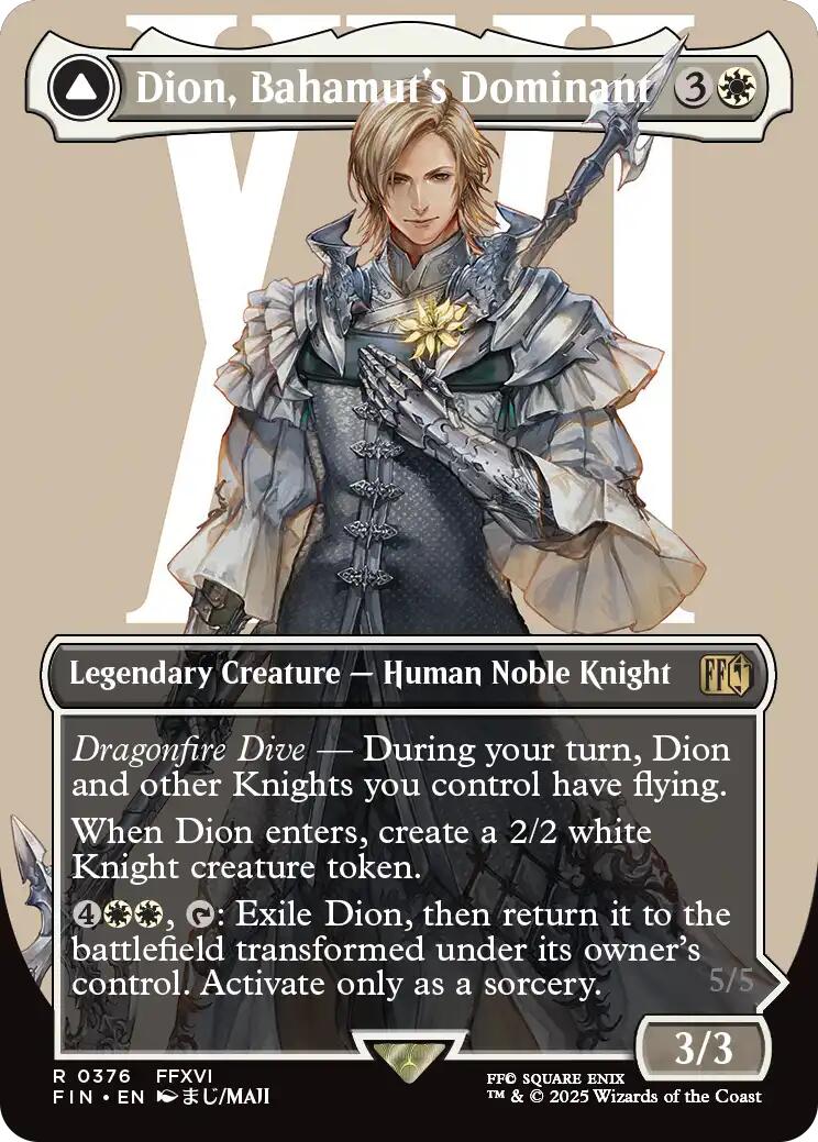 Dion, Bahamut's Dominant // Bahamut, Warden of Light (Borderless) [FINAL FANTASY] Foil