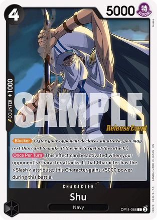 Shu (OP11-088) - [A Fist of Divine Speed Release Event Cards]