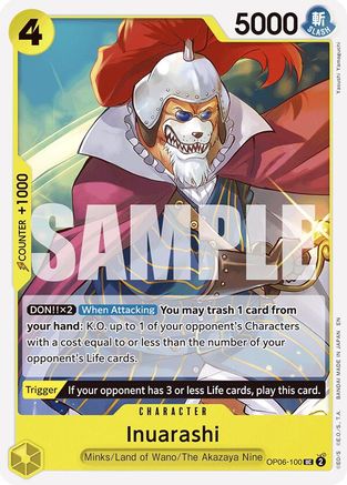 Inuarashi (Reprint) (OP06-100) - [Starter Deck 28: GREEN/YELLOW Yamato]