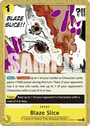Blaze Slice (Reprint) (OP07-116) - [Starter Deck 28: GREEN/YELLOW Yamato]