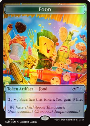 Food Token (2064) (Rainbow Foil)  [Secret Lair Drop Series] Foil