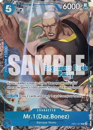 Mr. 1 (Daz.Bonez) (Beginners Deck Party [ST-23] - [ST-28] Winner Pack) (EB01-027) - [One Piece Promotion Cards] Foil
