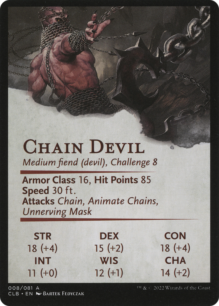 Chain Devil // Chain Devil  [Battle for Baldur's Gate Art Series] (Borderless) Foil