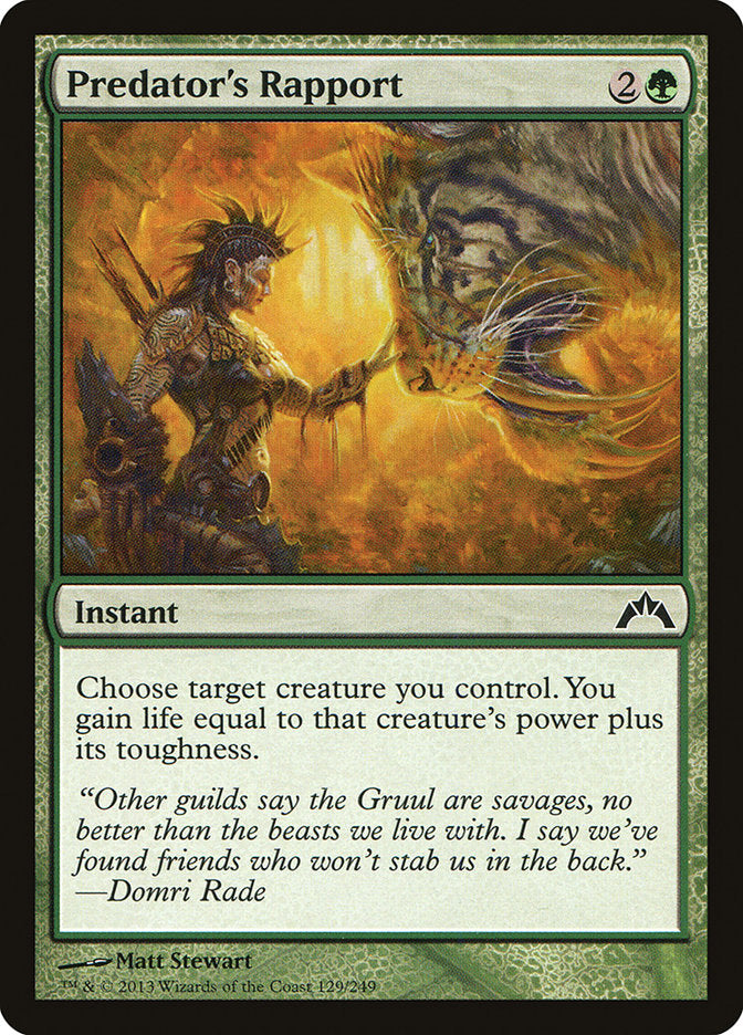 Predator's Rapport [Gatecrash] Foil