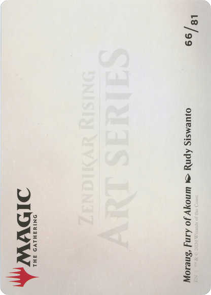 Moraug, Fury of Akoum // Moraug, Fury of Akoum  [Zendikar Rising Art Series] (Borderless) Foil