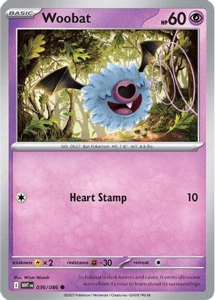 Woobat 033/086  SV White Flare - Common