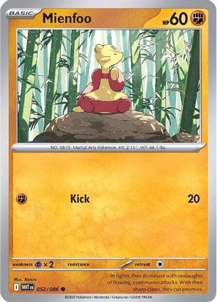 Mienfoo 049/086  - Reverse Holofoil SV White Flare - Common