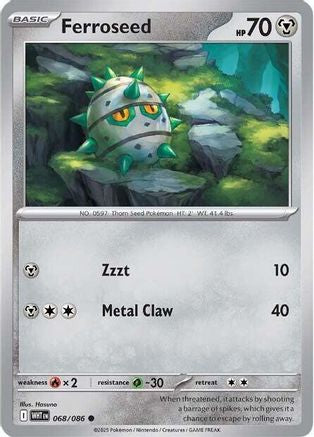 Ferroseed 063/086  - Reverse Holofoil SV White Flare - Common