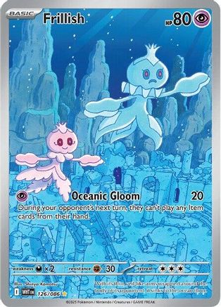 Frillish 124/086  - Holofoil SV White Flare - Illustration Rare
