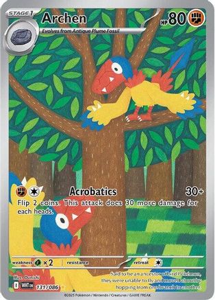 Archen 129/086  - Holofoil SV White Flare - Illustration Rare