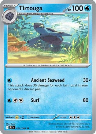 Tirtouga 025/086  SV Black Bolt - Uncommon