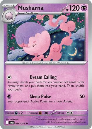 Musharna 039/086  SV Black Bolt - Uncommon