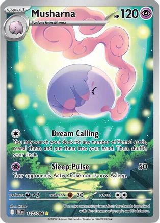 Musharna 122/086  - Holofoil SV Black Bolt - Illustration Rare