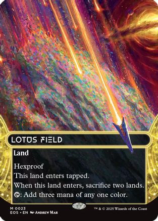 Lotus Field (0023) (Borderless)  [Edge of Eternities: Stellar Sights] Foil