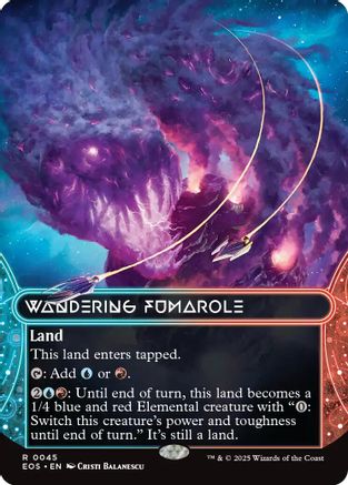 Wandering Fumarole (0045) (Borderless)  [Edge of Eternities: Stellar Sights]