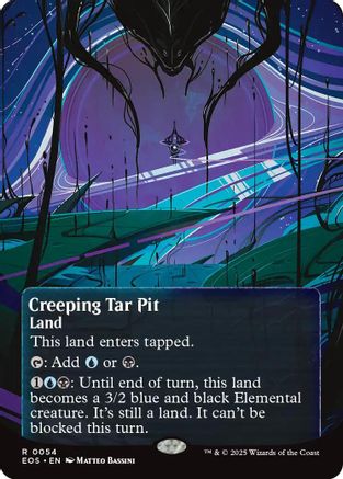 Creeping Tar Pit (0054) (Borderless)  [Edge of Eternities: Stellar Sights] Foil