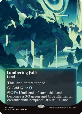 Lumbering Falls (0069) (Borderless)  [Edge of Eternities: Stellar Sights] Foil