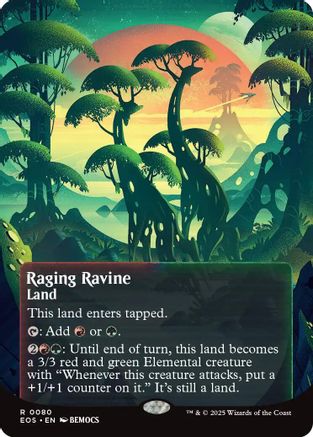 Raging Ravine (0080) (Borderless)  [Edge of Eternities: Stellar Sights] Foil