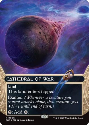 Cathedral of War (0096) (Borderless) (Galaxy Foil)  [Edge of Eternities: Stellar Sights] Foil