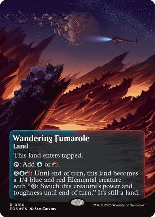 Wandering Fumarole (0180) (Borderless) (Galaxy Foil)  [Edge of Eternities: Stellar Sights] Foil