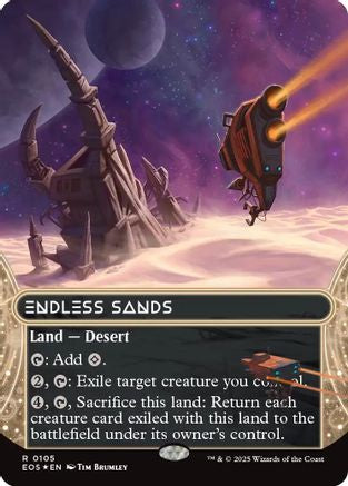 Endless Sands (0105) (Borderless) (Galaxy Foil)  [Edge of Eternities: Stellar Sights] Foil