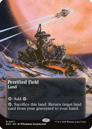 Petrified Field (0077) (Borderless)  [Edge of Eternities: Stellar Sights] Foil