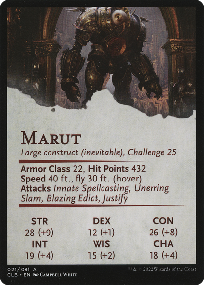 Marut // Marut  [Battle for Baldur's Gate Art Series] (Borderless)
