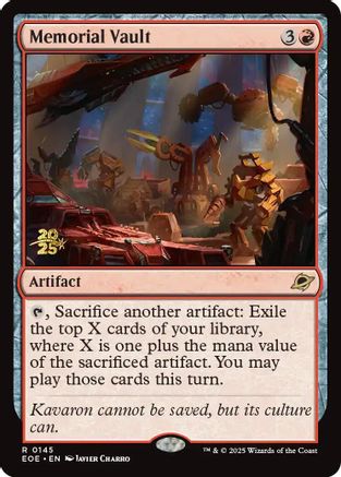 Memorial Vault  [Prerelease Cards] Foil