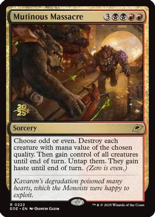 Mutinous Massacre  [Prerelease Cards] Foil