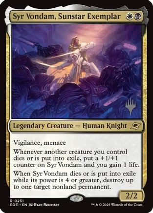 Syr Vondam, Sunstar Exemplar  [Promo Pack: Edge of Eternities]