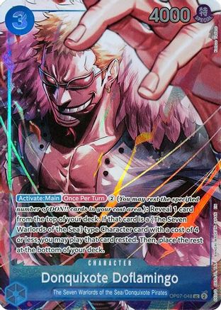 Donquixote Doflamingo (Seven Warlords of the Sea Binder Set) (OP07-048) - [One Piece Promotion Cards] Foil
