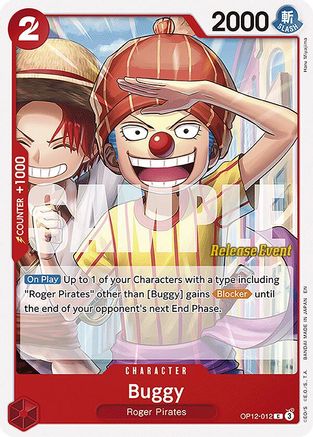 Buggy (012) (OP12-012) - [Legacy of the Master Release Event Cards]
